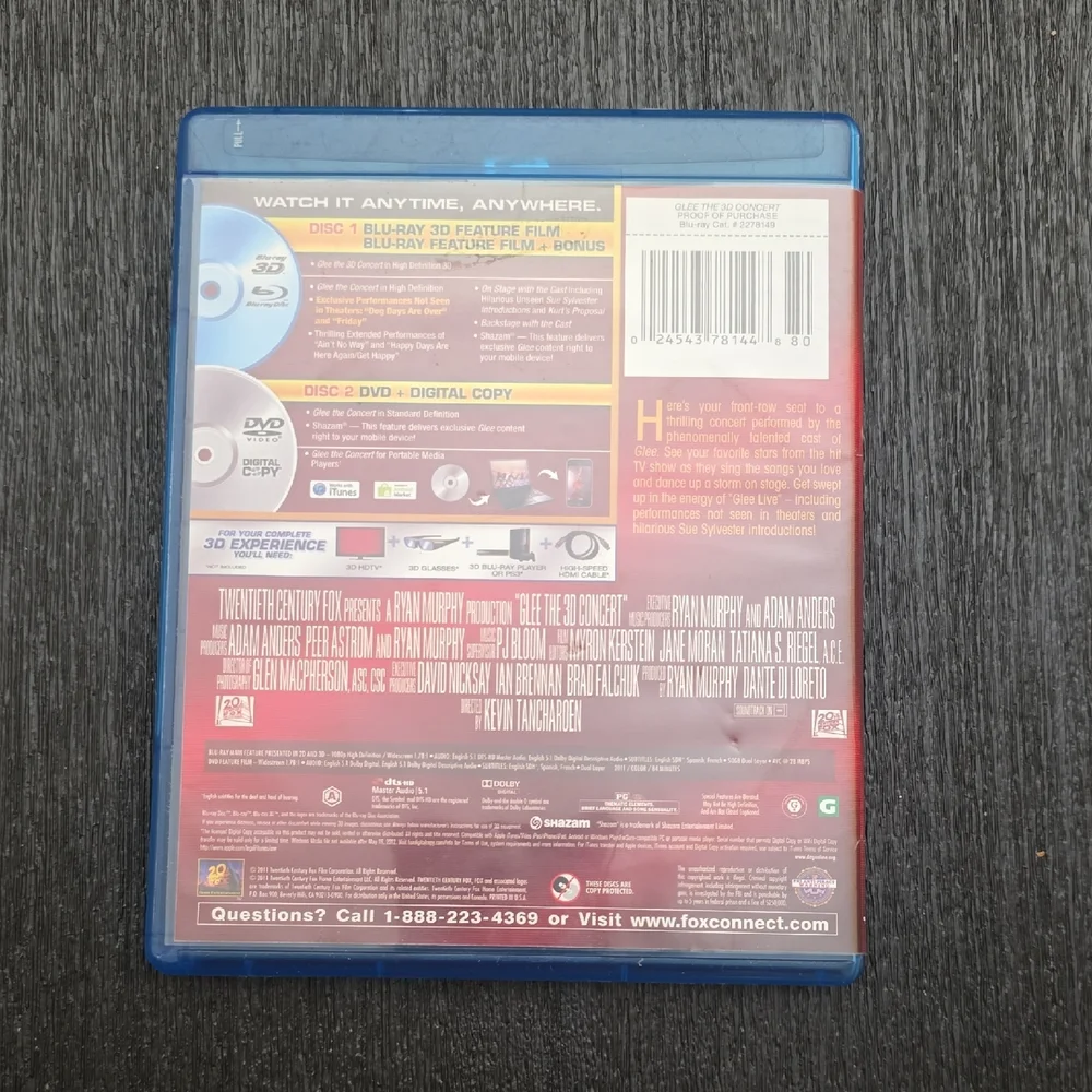 Glee: The 3D Concert Blu-ray - Blue Case